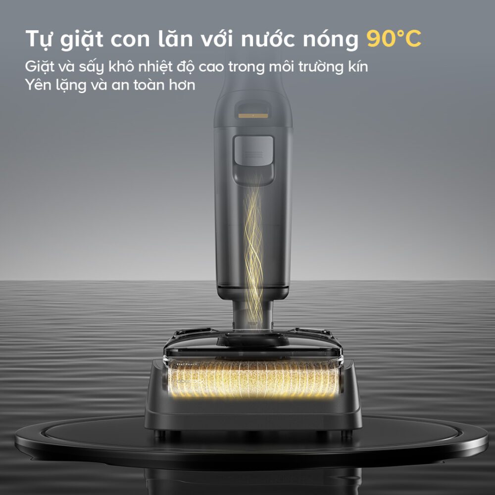 tự giặt con lăn bằng nước nóng
