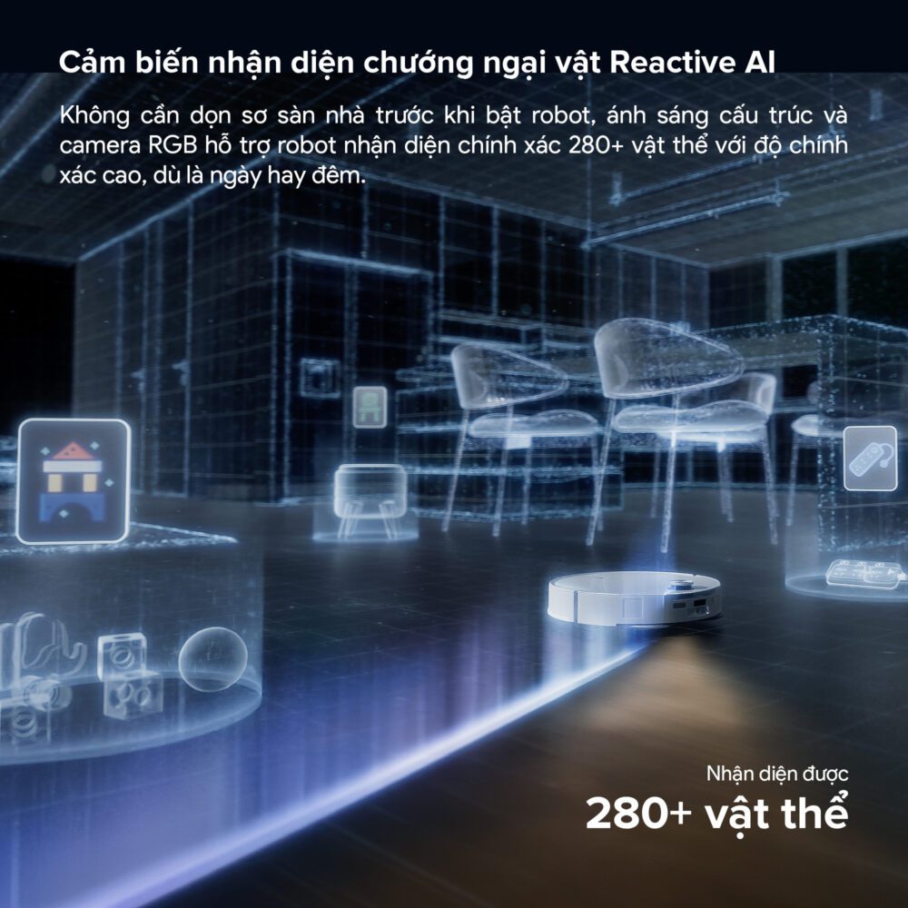 Roborock Qrevo Edge 2 Reactive AI nhận diện hơn 280 vật thể