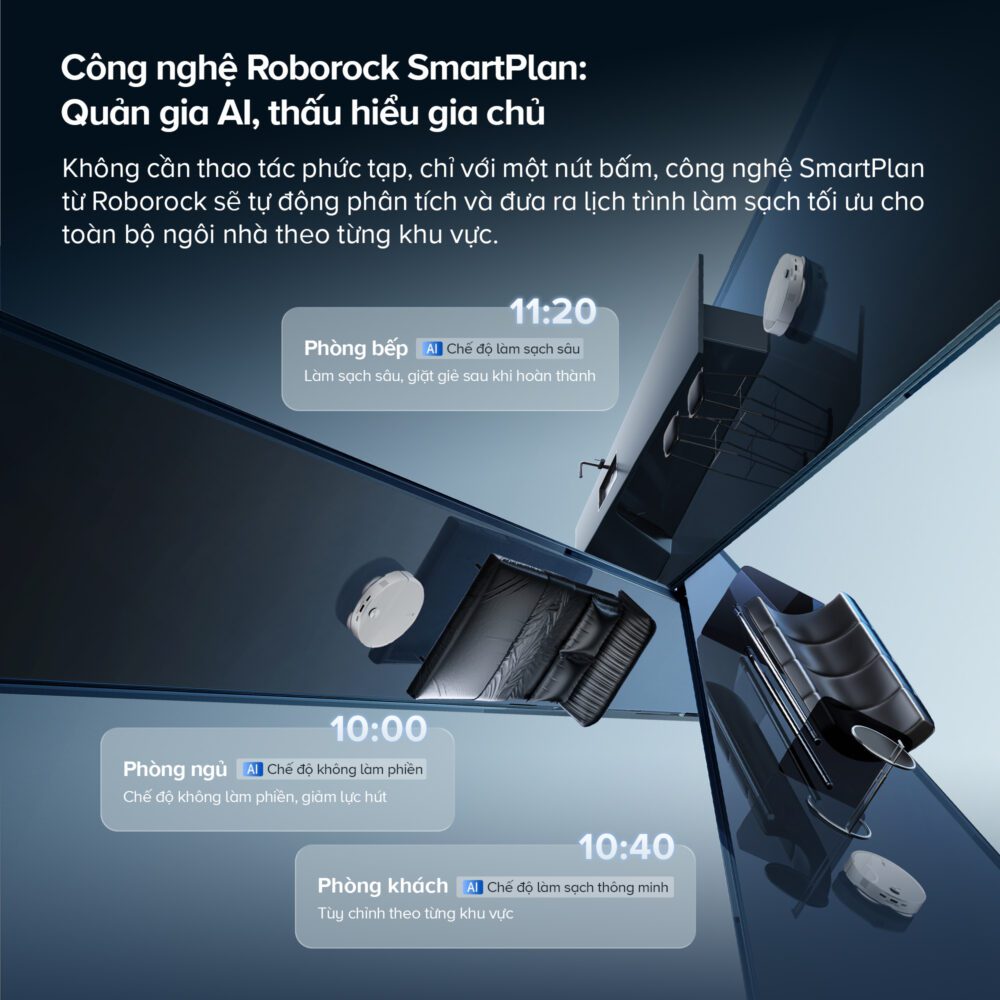 Roborock Qrevo Edge 2 SmartPlan AI tối ưu lộ trình làm sạch