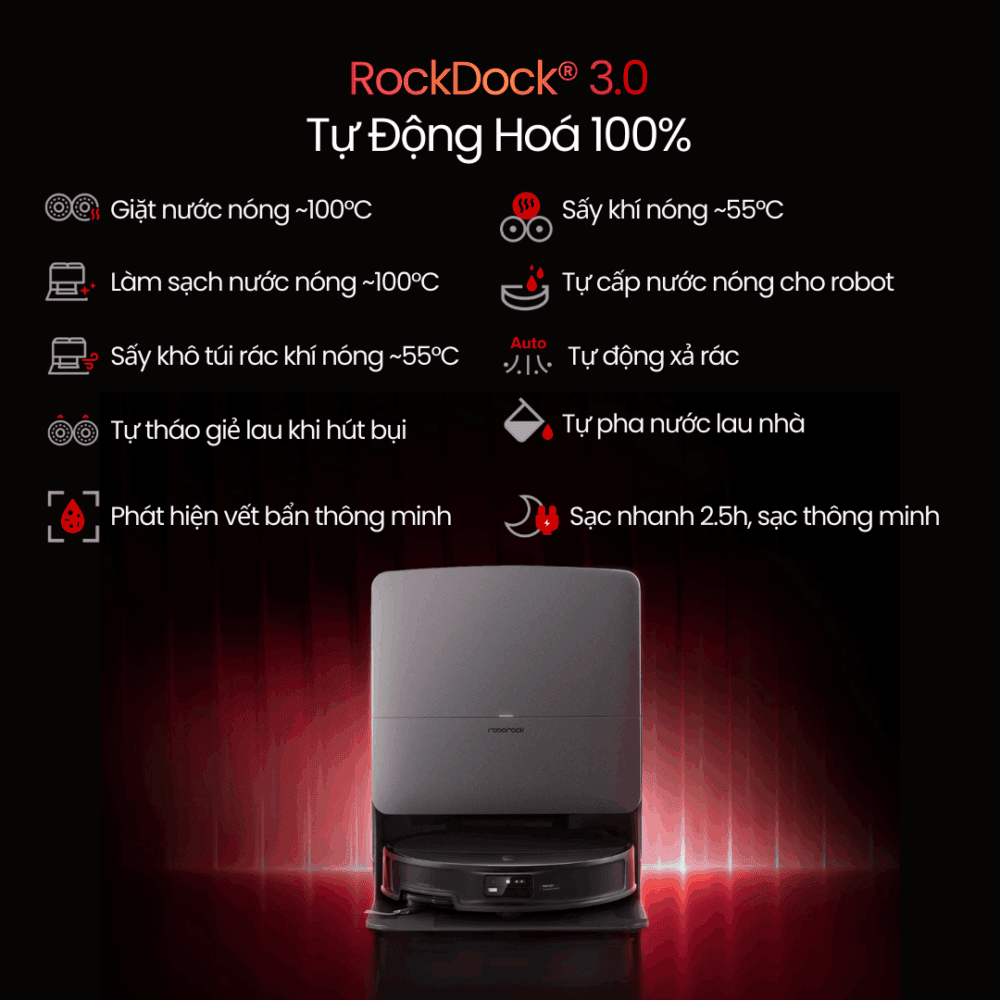 Dock RockDock 3.0 đa năng Roborock Saros 20