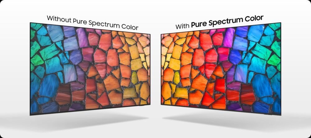 tv samsung miniled m77h sử dụng công nghệ pure spectrum color