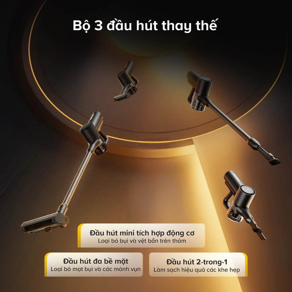 roborock f25 combo có 3 đầu hút thay thế tiện dụng
