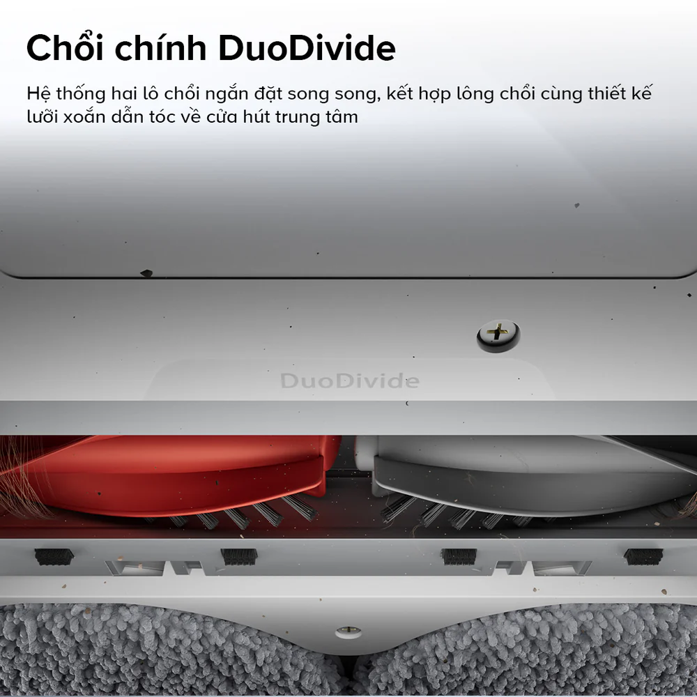 Roborock Qrevo C Pro chổi chính DuoDivide chống rối tóc