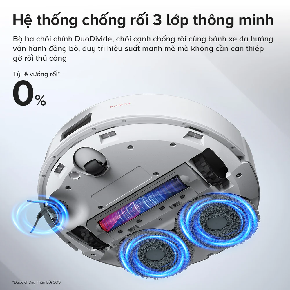 Roborock Qrevo C Pro hệ thống chống rối 3 lớp thông minh
