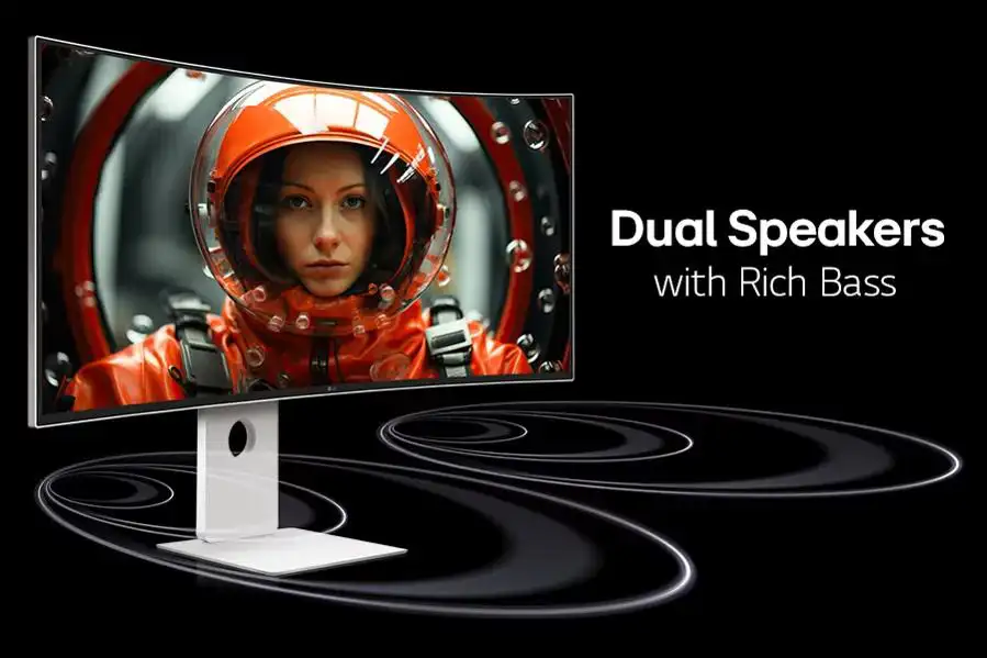 Loa tích hợp kép 10W có công nghệ AMD FreeSync và Rich Bass