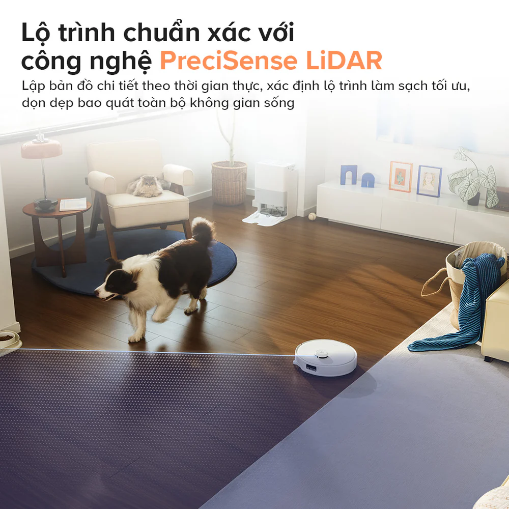 Roborock Qrevo Edge 5V1 điều hướng PreciSense LiDAR
