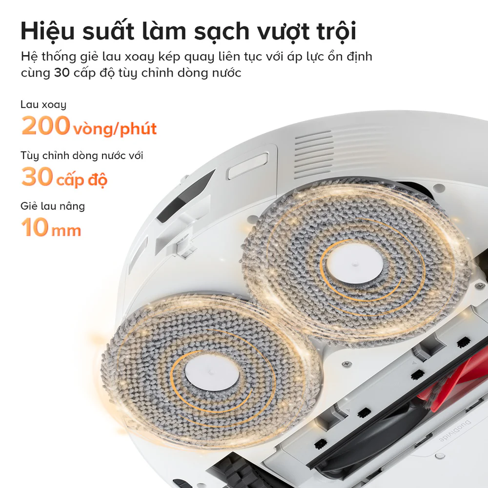 Roborock 5V1 giẻ lau xoay kép 200 vòng/phút