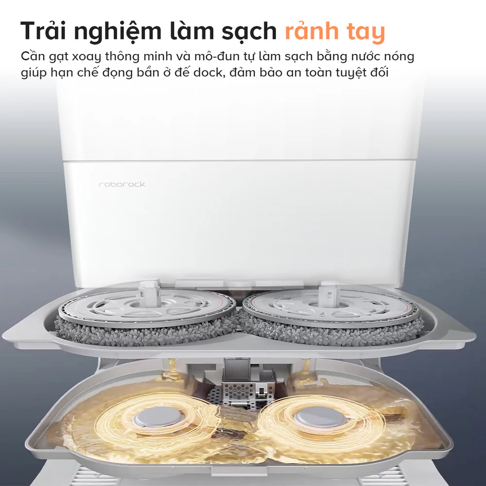 Roborock Qrevo Edge 5V1 tự làm sạch trạm sạc
