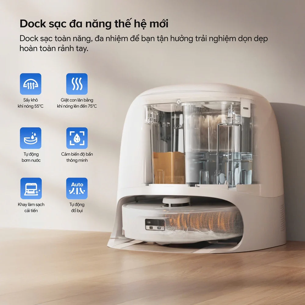 Dock đa năng Roborock Qrevo Curv 2 Flow