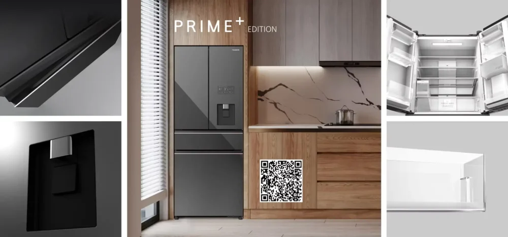 Tủ lạnh Panasonic Prime+ Edition 540L màu gương đen NR-YW590YMMV