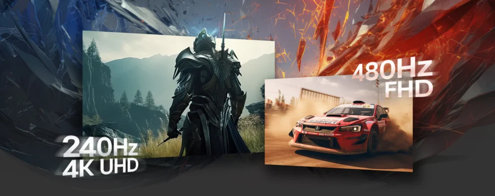Dual mode: 4K UHD 240Hz hoặc FHD 480Hz