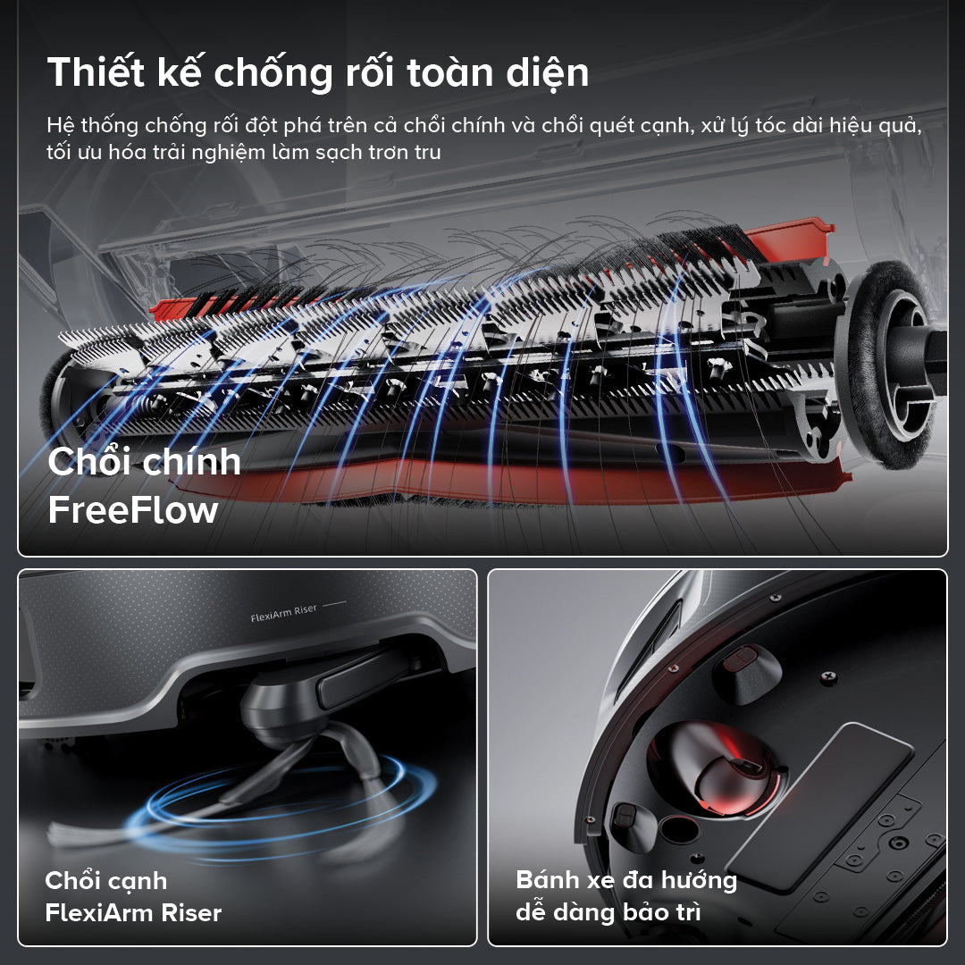 Roborock Saros Z70-thiết kế chống rối toàn diện