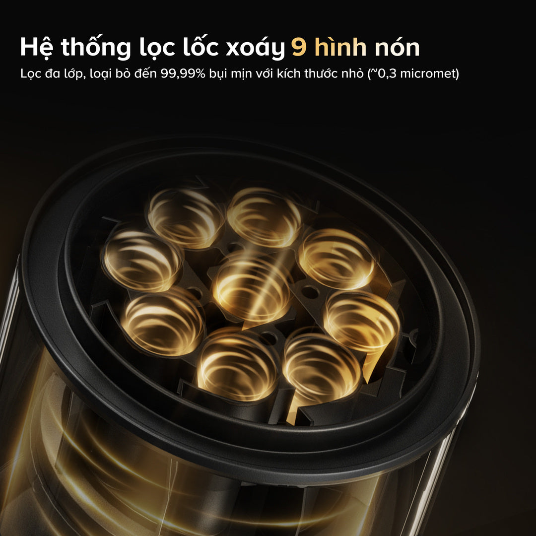 hệ thống lọc xoáy 9 hình nón