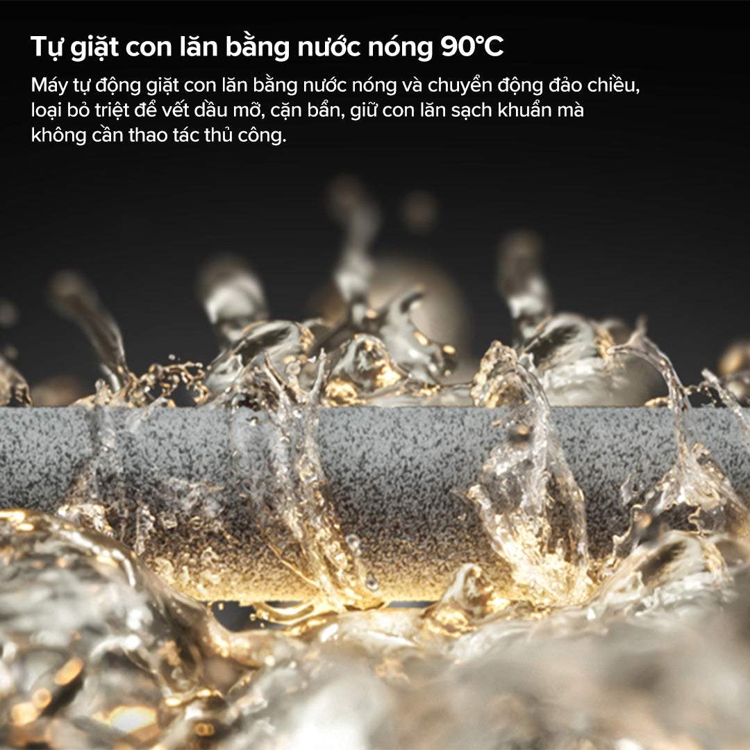 tự giặt con lăn bằng nước nóng