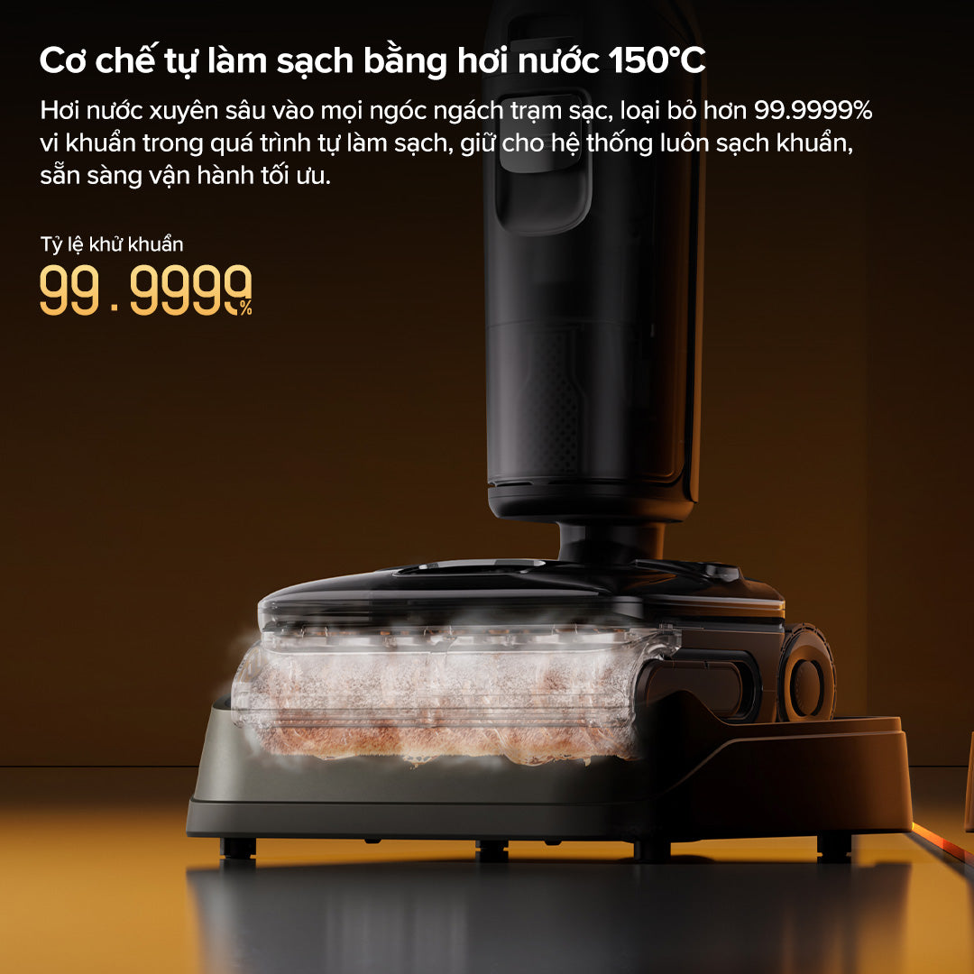 làm sạch bằng hơi nước 150°C