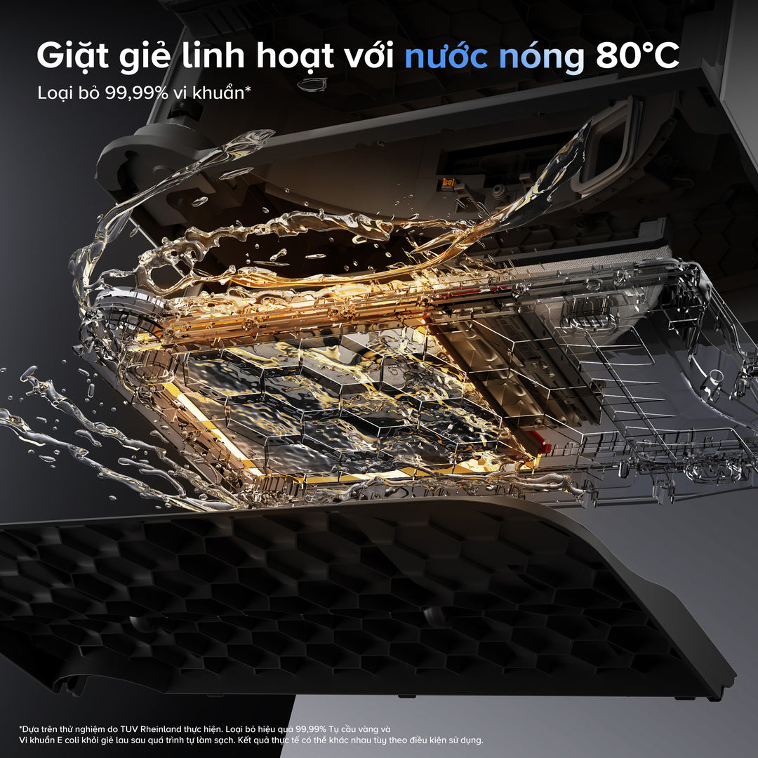 giặt giẻ linh hoạt bằng nước nóng