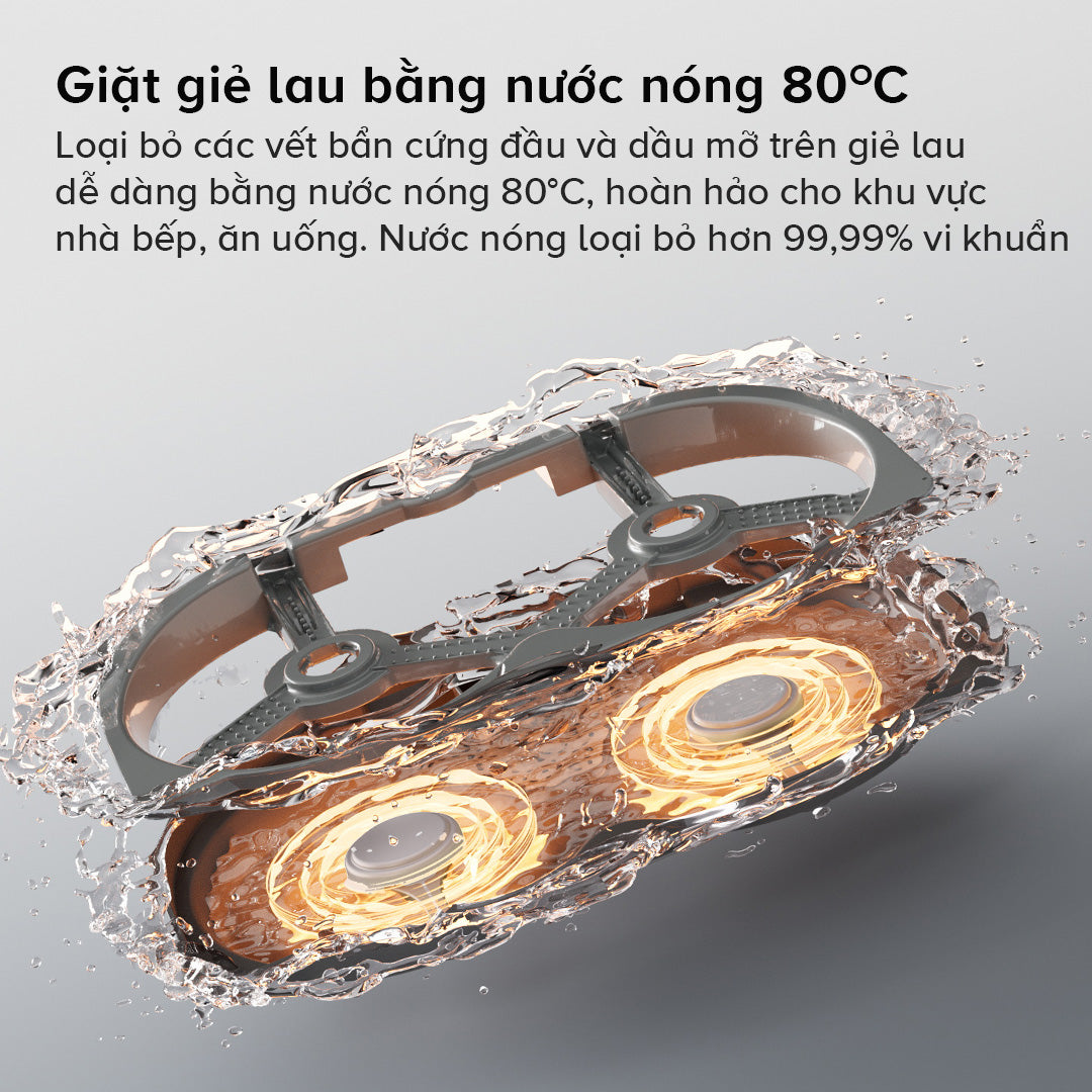 giặt giẻ bằng nước nóng