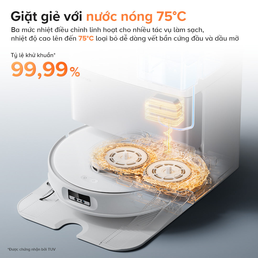 giặt giẻ bằng nước nóng