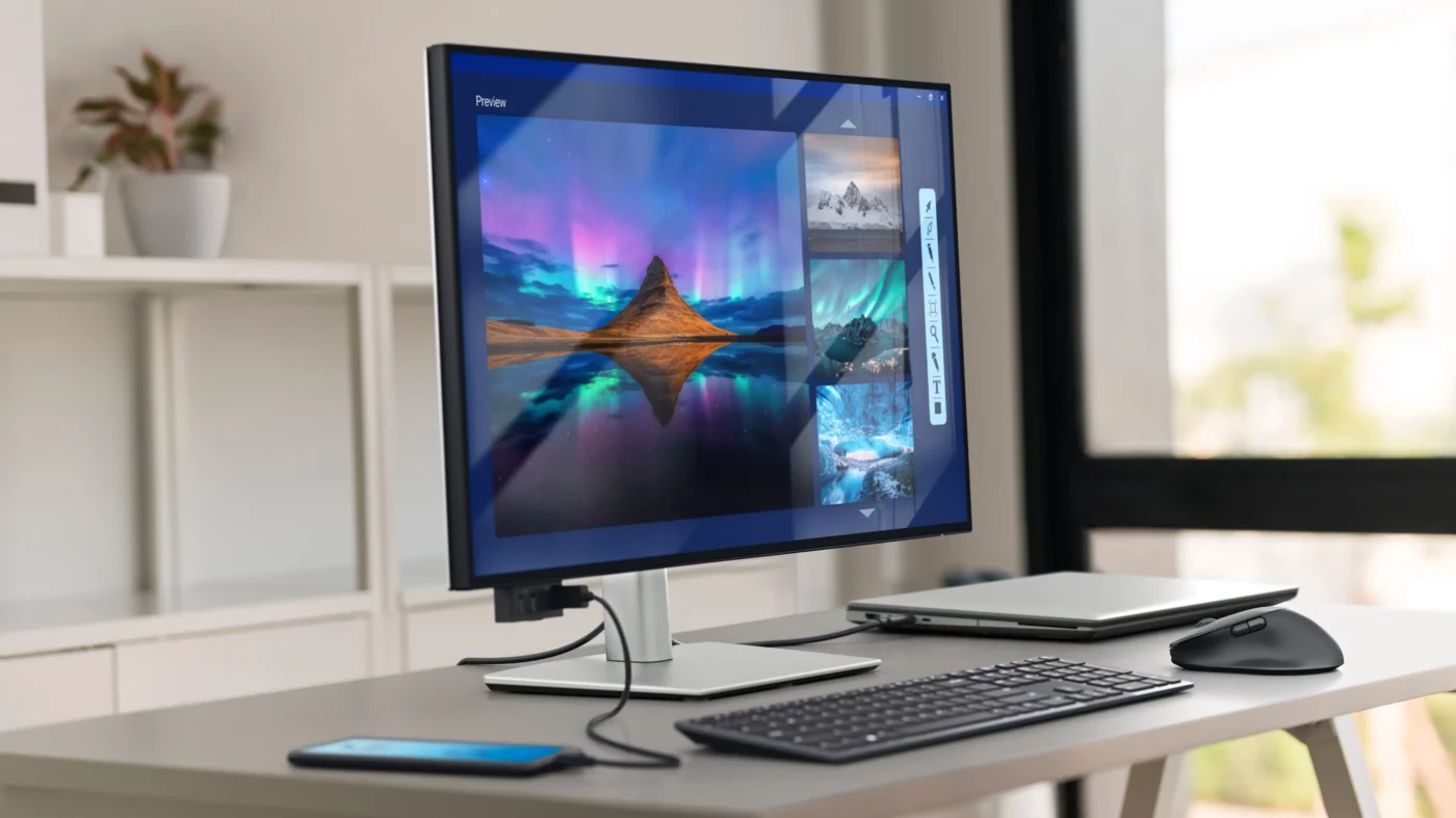 U2725QE với enhanced IPS Black