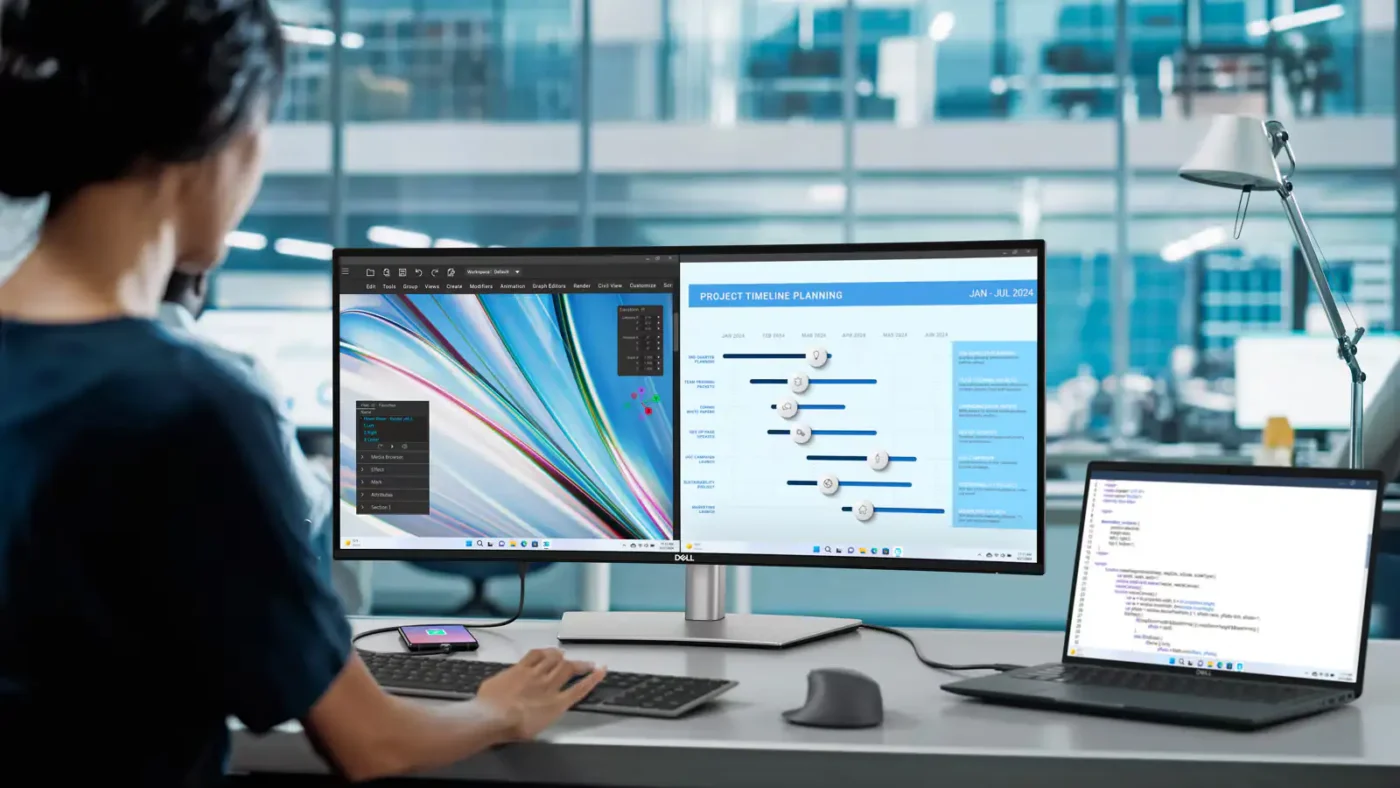 Dell U3425WE mang đến trải nghiệm làm việc sống động hơn với màn hình cong 34 inch