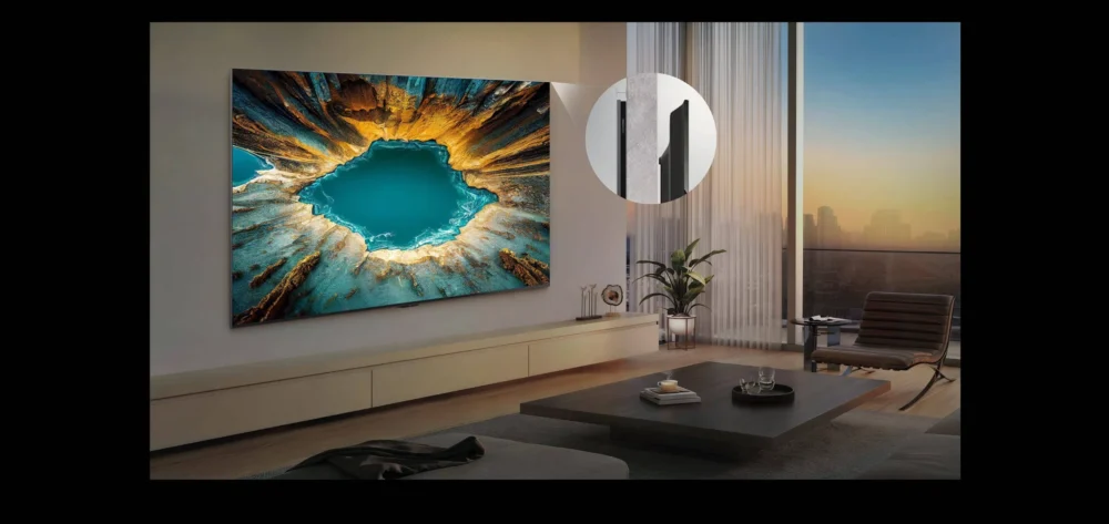 thiết kế ôm sát tường trên tv tcl a400m
