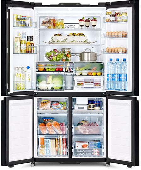 không gian bên trong tủ lạnh R-W640PGV1