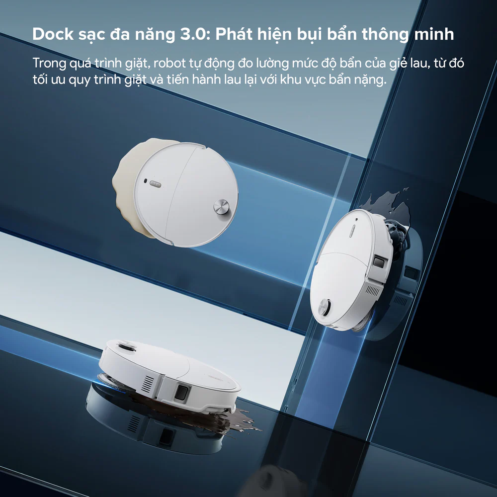 Roborock Qrevo Edge 2 DirTect nhận diện độ bẩn