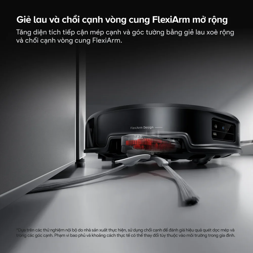 giẻ lau và chổi cạnh vòng cung flexiarm mở rộng