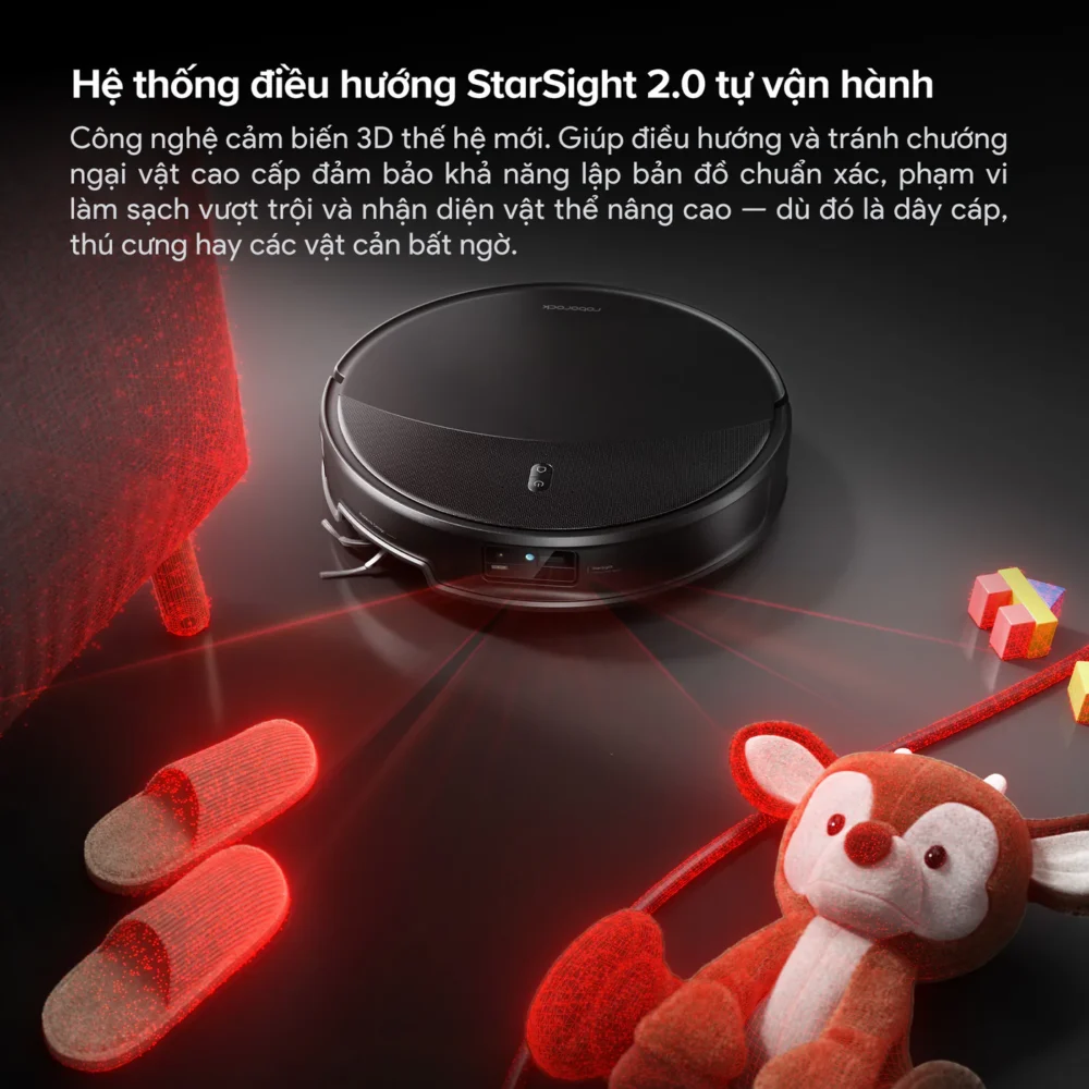 Roborock Saros 20 StarSight 2.0 điều hướng và tránh vật cản