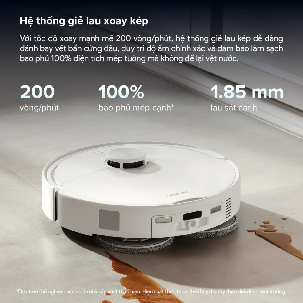 Qrevo 2 Pro giẻ lau xoay kép 200 vòng/phút