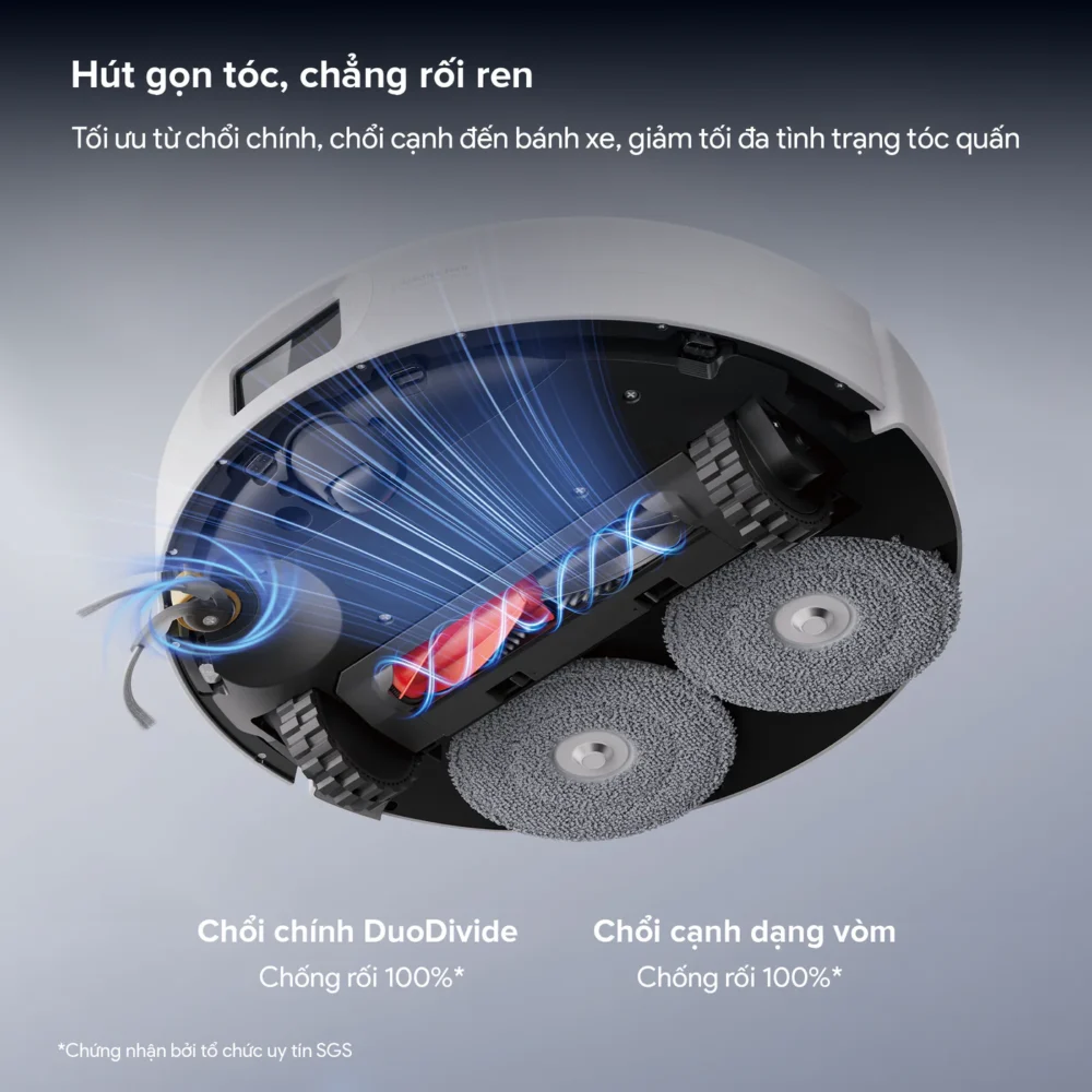 Roborock Qrevo 2 Pro hệ thống chống rối DuoDivide