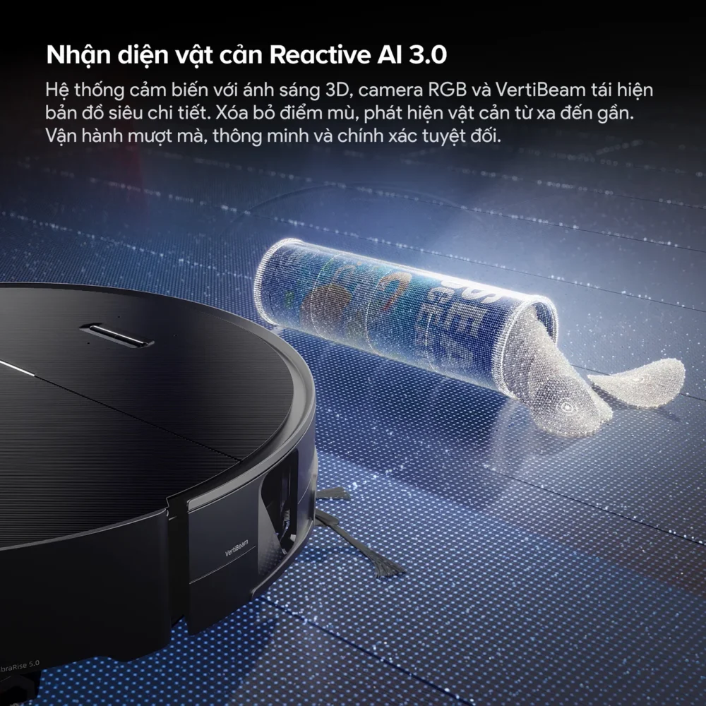 Roborock Saros 20 Sonic nhận diện vật cản Reactive AI 3.0