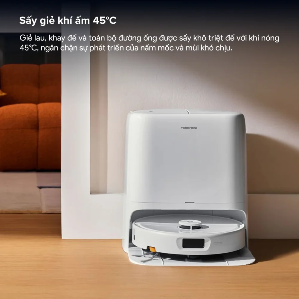 Roborock Qrevo 2 Pro sấy giẻ bằng khí ấm 45°C