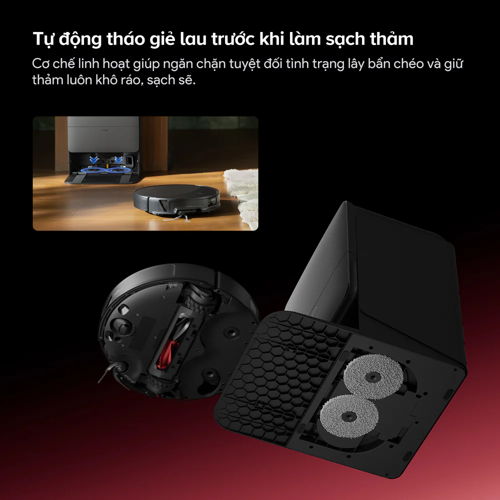 Tự Động Tháo Giẻ Lau Trước Khi Làm Sạch Thảm