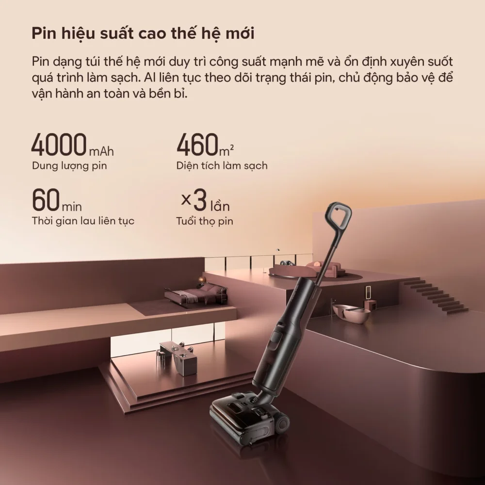 F25 Pro Turbo được trang bị pin dạng túi dung lượng 4.000mAh
