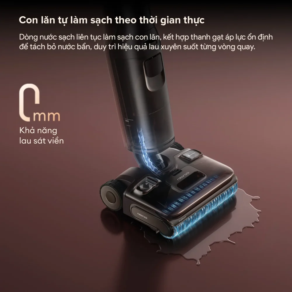 con lăn tự làm sạch theo thời gian thực