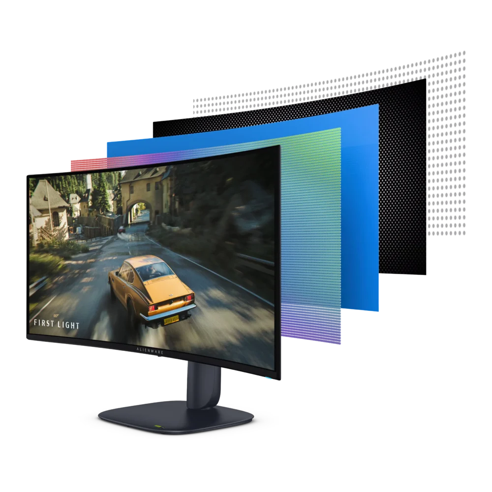 Màn hình Alienware AW3426DW - sử dụng thuật toán AI chống burn-in cải tiến kết hợp tấm graphite hỗ trợ chống lưu ảnh